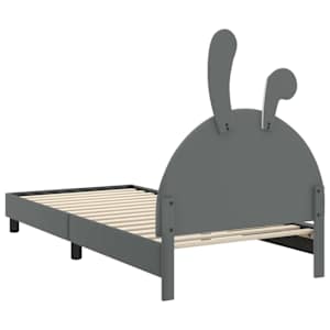 Rám postele pro děti s čelem Světle šedá 80 x 200 cm PU - obrázek 7