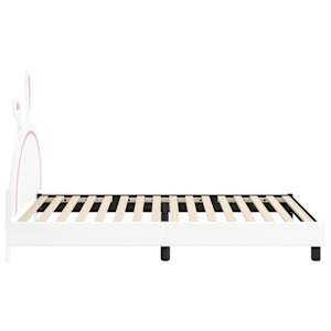 Rám postele pro děti s čelem Bílá 90 x 190 cm PU - obrázek 6