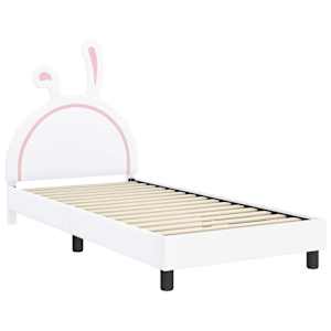 Rám postele pro děti s čelem Bílá 90 x 200 cm PU - obrázek 4