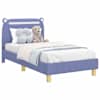 vidaXL Laste voodiraam peatoega peaga Jeans sinine 80 x 160 cm kangas