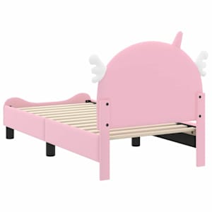 Rám postele pro batole s čelem Růžová 70 x 140 cm PU - obrázek 7