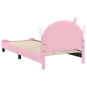 Rám postele pro děti s čelem Růžová 90 x 190 cm PU - obrázek 7
