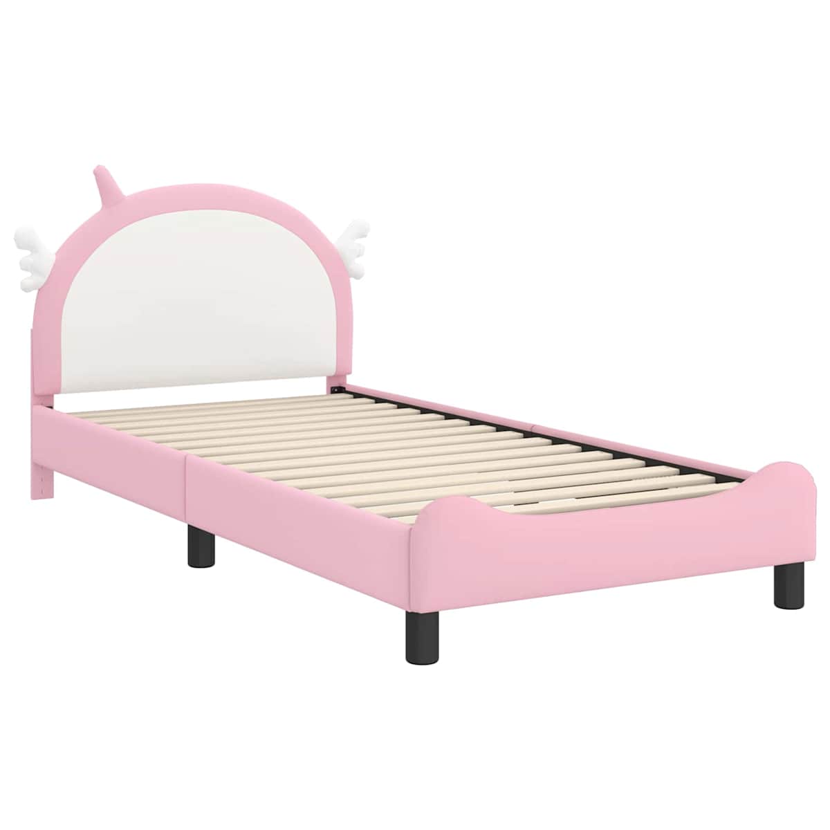 Børnesengestel med hovedgærde Lyserød PU - Billede 4