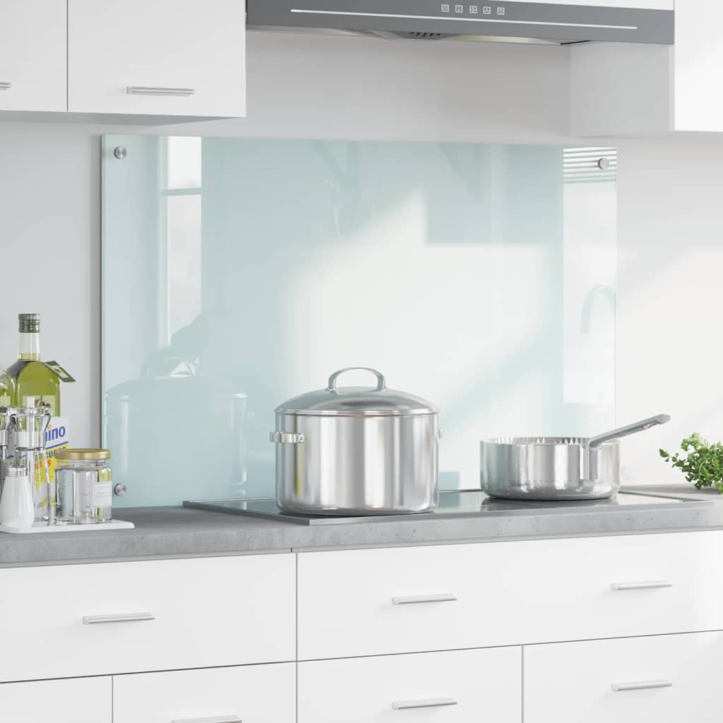 Produse bucătărie - Spate de bucătărie Alb 100 x 60 x 0.8 cm sticlă securizată