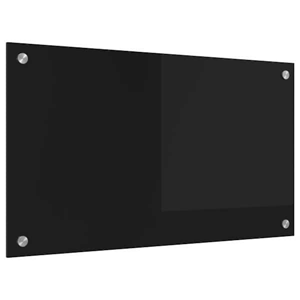 vidaXL K&ouml;&ouml;giseina paneel Must 70 x 40 cm karastatud klaas