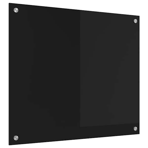 vidaXL K&ouml;&ouml;giseina paneel Must 70 x 60 cm karastatud klaas