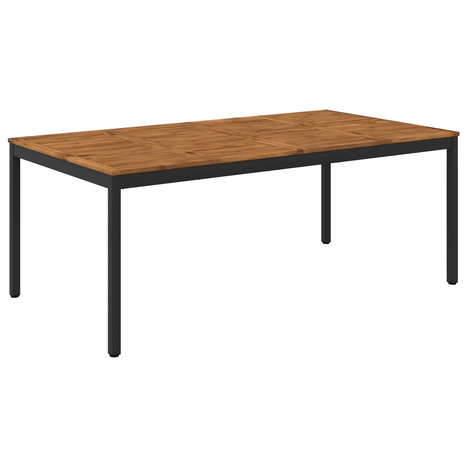 Tuindiner tafel Naturel en Zwart 196 x 100,5 x 75 cm – afbeelding 1