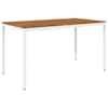 vidaXL Aia baarilaud Looduslik ja Valge 196 x 100,5 x 105 cm