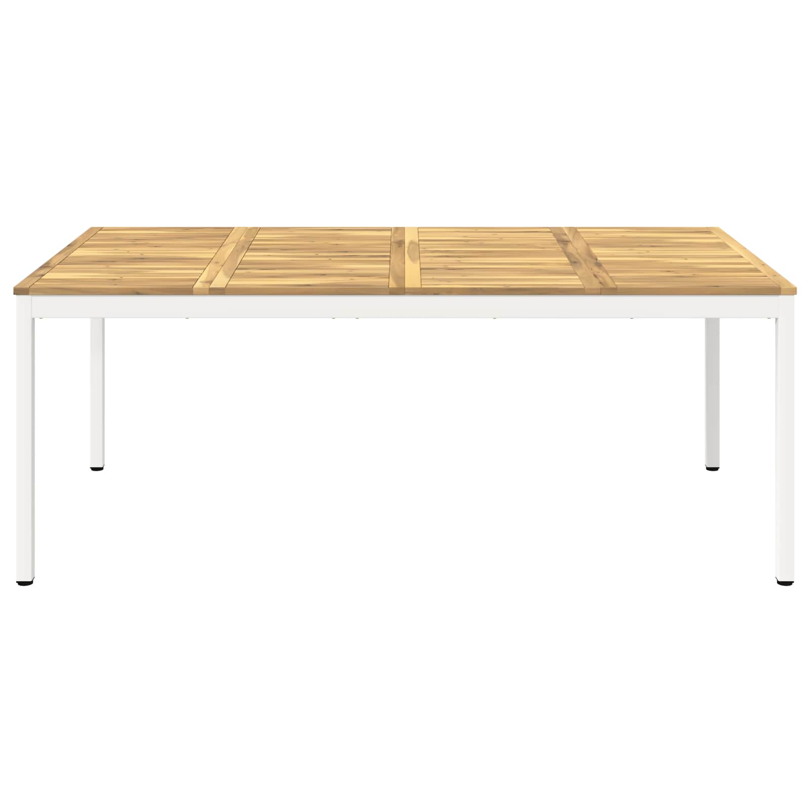 Tuindiner tafel Wit 196 x 100,5 x 75 cm Massief Acaciahout image 3