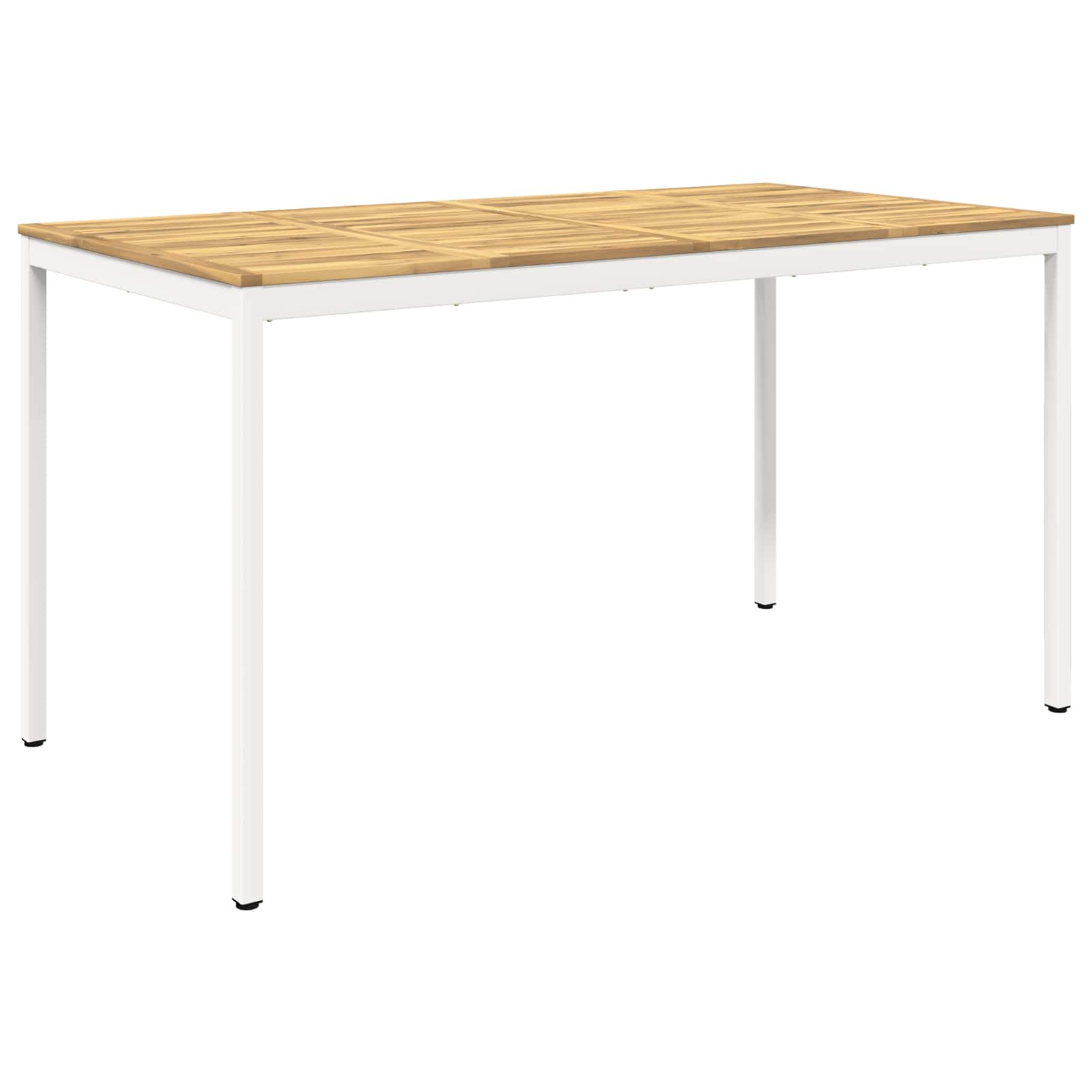 Tuinbar Tafel Wit 196 x 100,5 x 105 cm Massief Acaciahout image 2