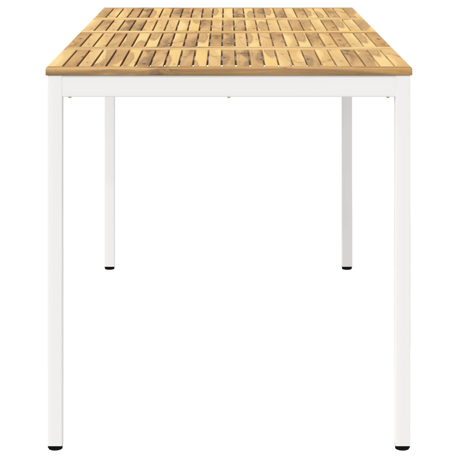 Tuinbar Tafel Wit 196 x 100,5 x 105 cm Massief Acaciahout image 4
