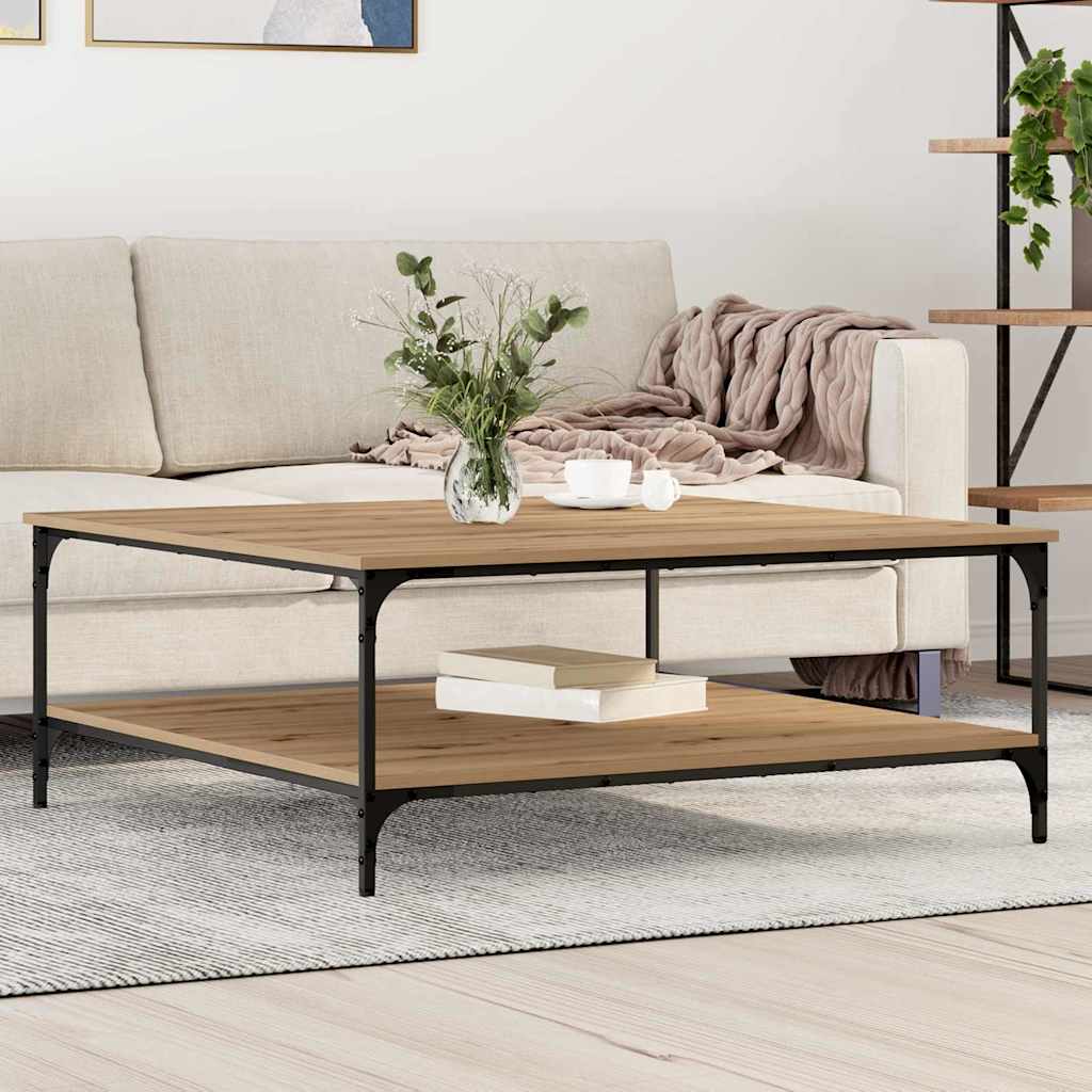 vidaXL Masă de cafea stejar artizanal 100 x 100 x 40 cm Lemn compozit