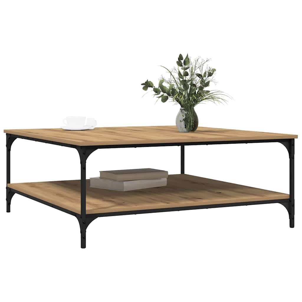 vidaXL Salontafel artisanaal eikenkleurig 100 x 100 x 40 cm