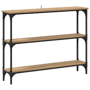 Konzolový stolek s policí Artisanový dub 100 x 22,5 x 75 cm - obrázek 2