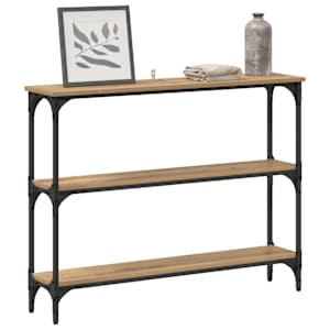 Konzolový stolek s policí Artisanový dub 100 x 22,5 x 75 cm - obrázek 3