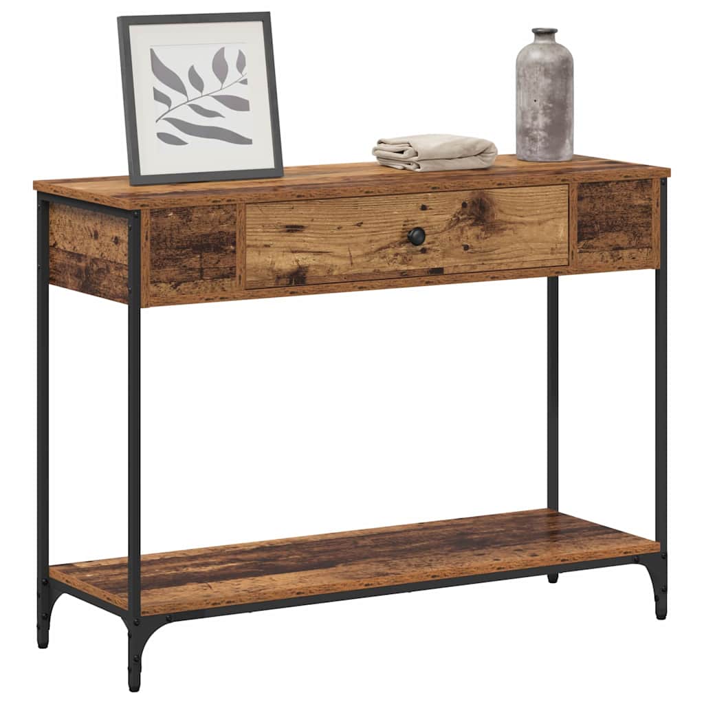 vidaXL Wandtafel Other Oud hout 100 x 34.5 x 75 cm Bewerkt hout