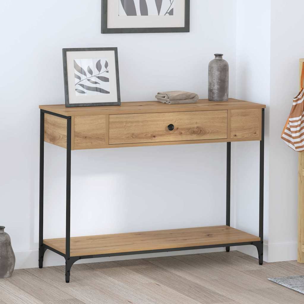 vidaXL Konsolentisch Other Eiche handwerklich 100 x 34.5 x 75 cm