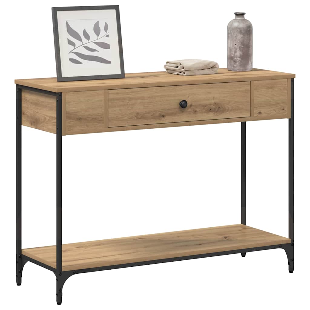 vidaXL Wandtafel Other artisanaal eikenkleurig 100 x 34.5 x 75 cm
