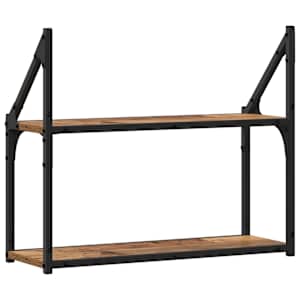 Nástěnná polička Staré dřevo 60 x 21 x 51 cm kompozitní dřevo - obrázek 7