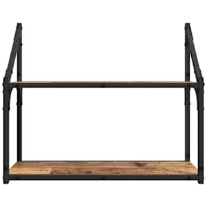 Nástěnná polička Staré dřevo 60 x 21 x 51 cm kompozitní dřevo - obrázek 5