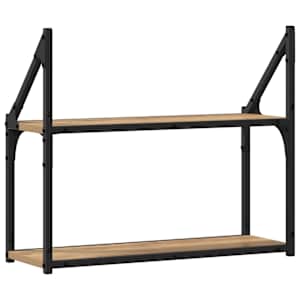 Nástěnná polička dub artisan 60 x 21 x 51 cm kompozitní dřevo - obrázek 7