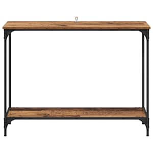 Konzolový stolek s policí Staré dřevo 101 x 30.5 x 75 cm - obrázek 5
