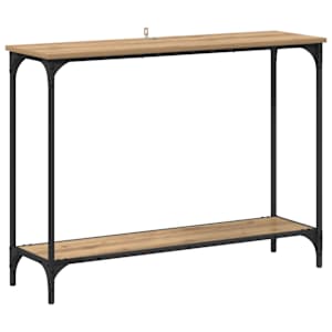 vidaXL Konsoollaud k&auml;sit&ouml;&ouml;tamm 101 x 30.5 x 75 cm Tehispuit