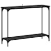 vidaXL Konsoollaud Must tamm 101 x 30.5 x 75 cm Tehispuit