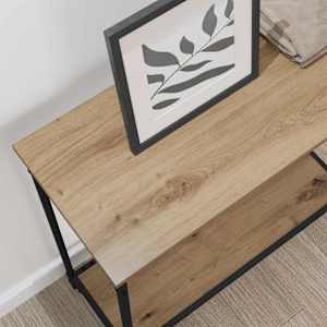 Konzolový stolek dub artisan 75 x 30.5 x 75 cm Kompozitní dřevo - obrázek 4