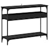 vidaXL Konsoollaud Must tamm 100 x 29 x 75 cm Tehispuit