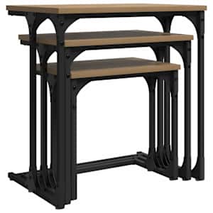 Vnořený konferenční stůl 3 pcs dub artisan Kompozitní dřevo - obrázek 5
