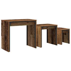 vidaXL Kohvilaud 3 tk Vana puit 60 x 35 x 56 cm Tehispuit