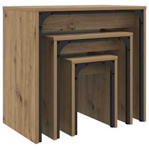 Konferenční stolek 3 pcs Artisanový dub Kompozitní dřevo - obrázek 5