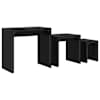 vidaXL Kohvilaud 3 tk Must tamm 60 x 35 x 56 cm Tehispuit