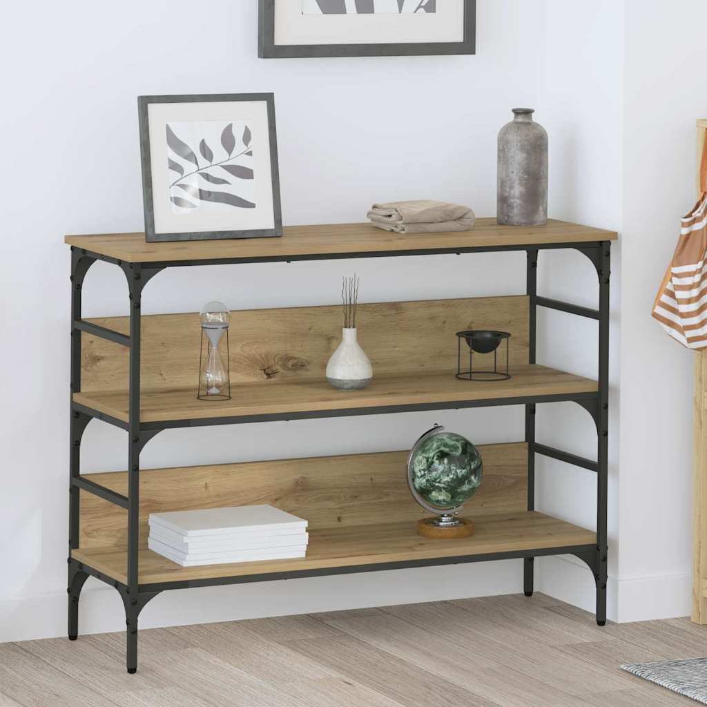 vidaXL Masă de consolă stejar artizanal 100 x 32 x 75 cm Lemn compozit