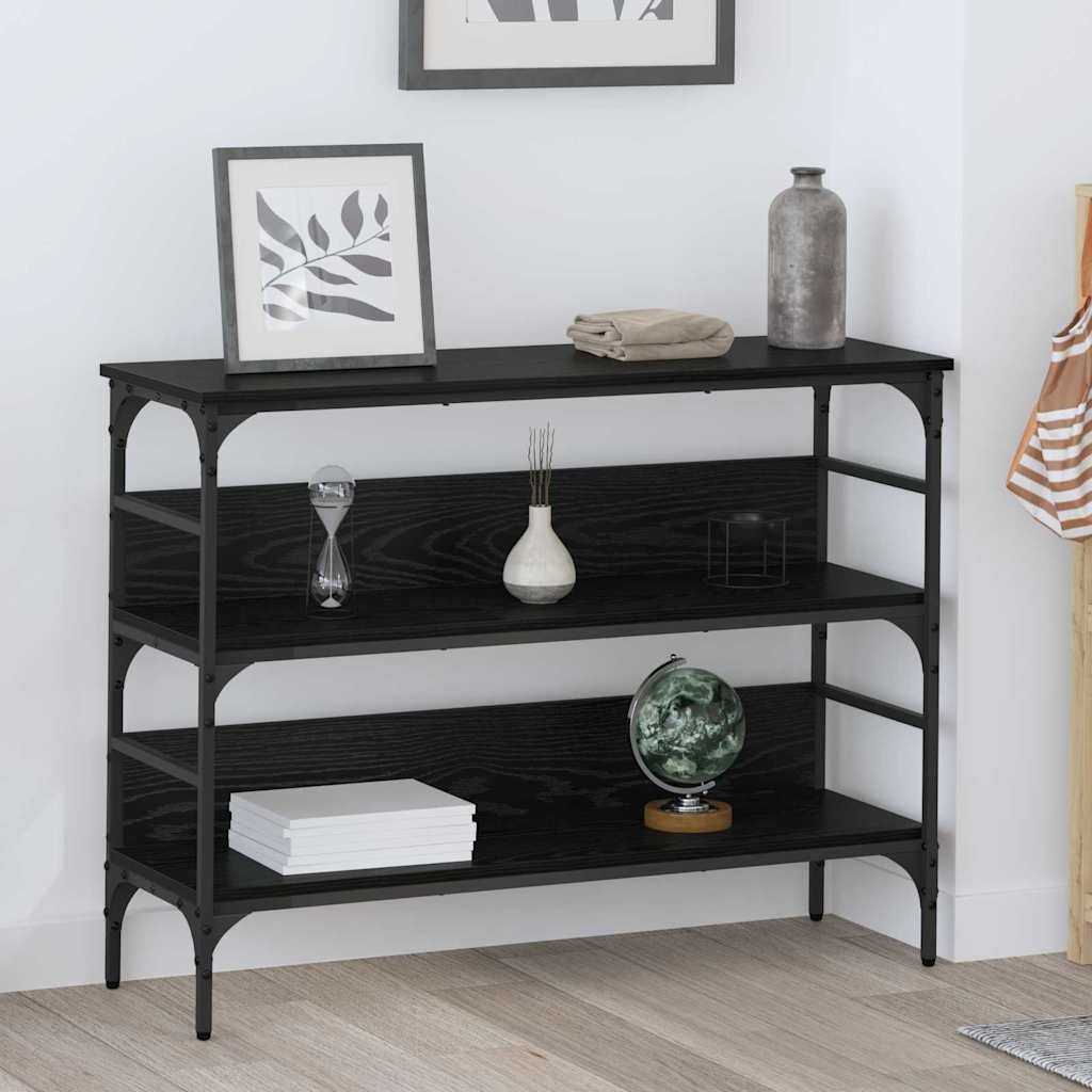 vidaXL Masă de consolă Stejar negru 100 x 32 x 75 cm Lemn compozit