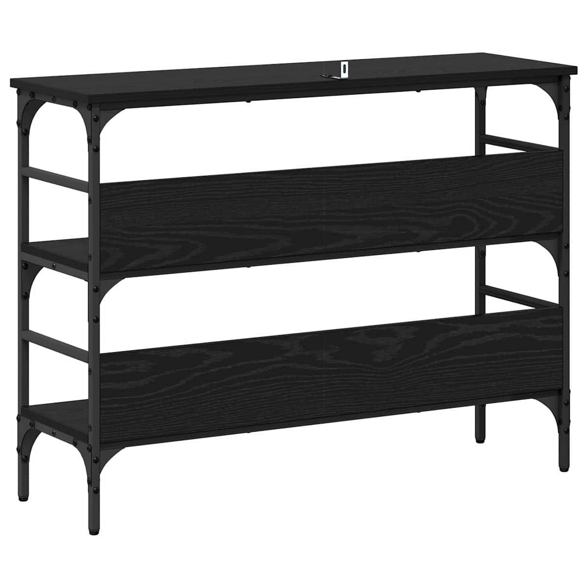 Konsolbord Sort eg 100 x 32 x 75 cm Konstrueret træ - Billede 7