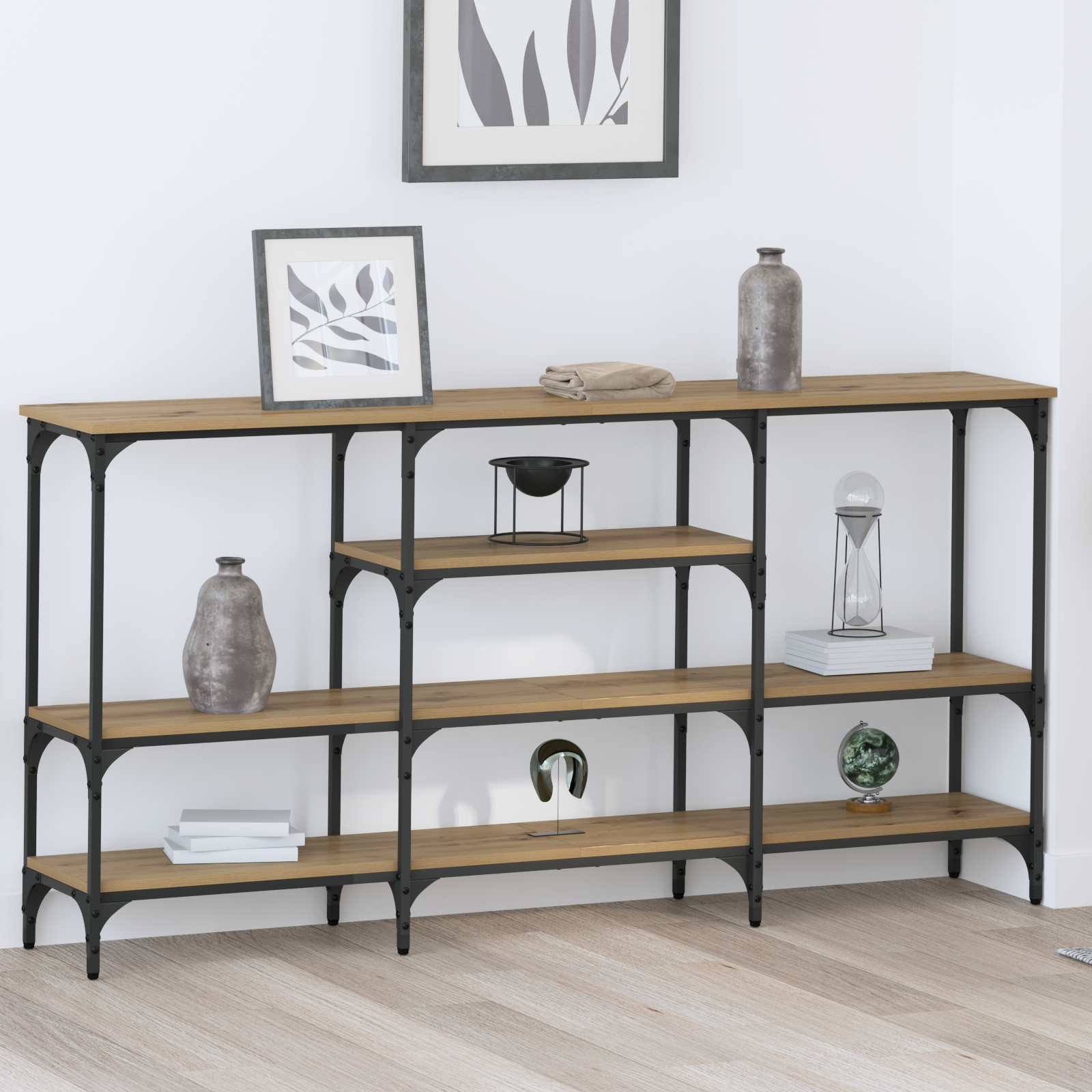 vidaXL Masă de consolă stejar artizanal 160 x 29 x 80 cm Lemn compozit