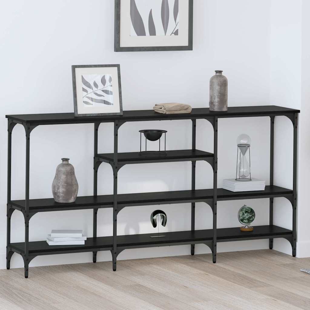 vidaXL Masă de consolă Stejar negru 160 x 29 x 80 cm Lemn compozit