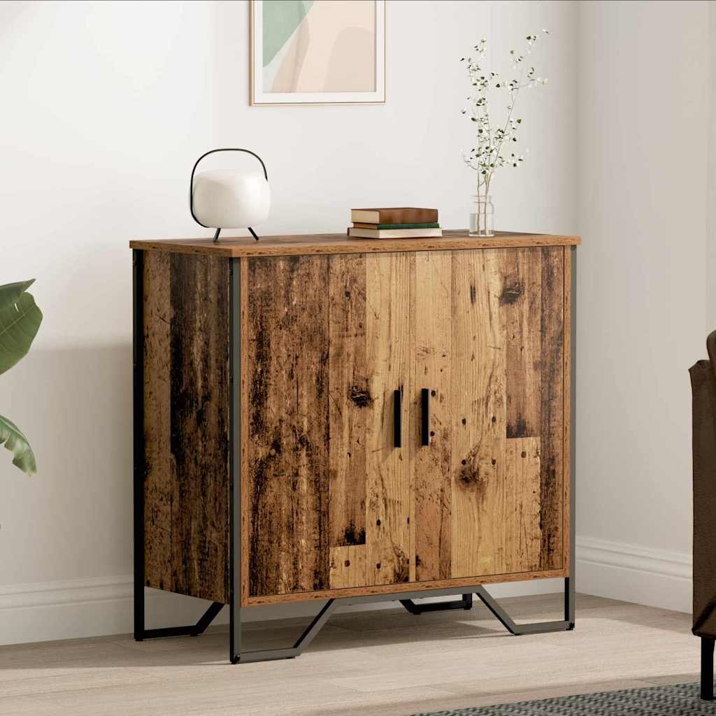 vidaXL Sideboard mit Regal mit Speicher mit Tür Braun 78 x 35.5 x 74.5 cm Holzwerkstoff