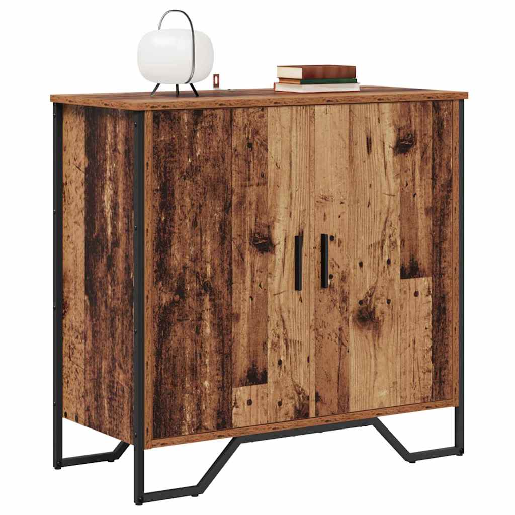 vidaXL Dressoir met plank met opslag met de deur Bruin 78 x 35,5 x 74,5 cm Bewerkt hout