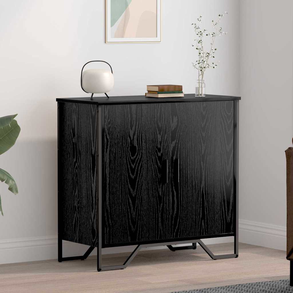 vidaXL Bufet Stejar negru 78 x 35.5 x 74.5 cm Lemn compozit