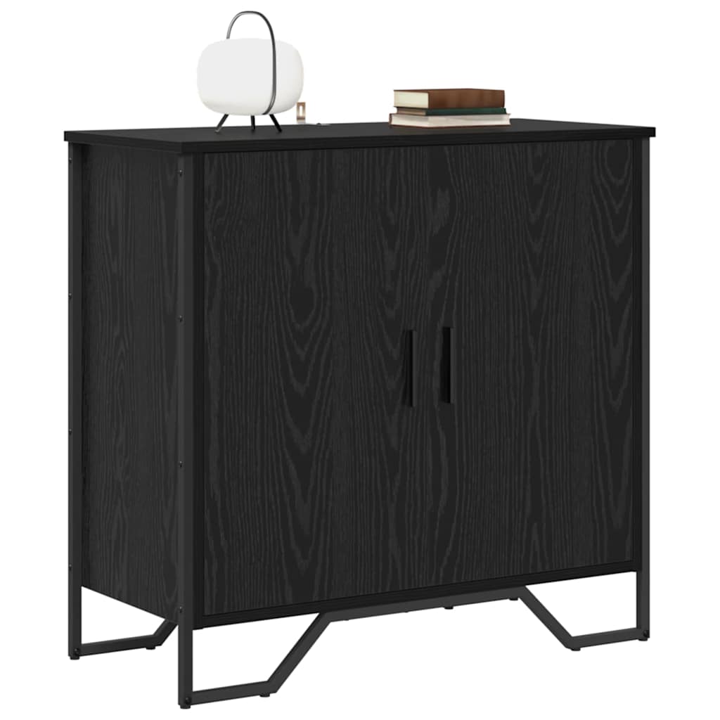 vidaXL Dressoir Zwart eiken 78 x 35.5 x 74.5 cm Bewerkt hout
