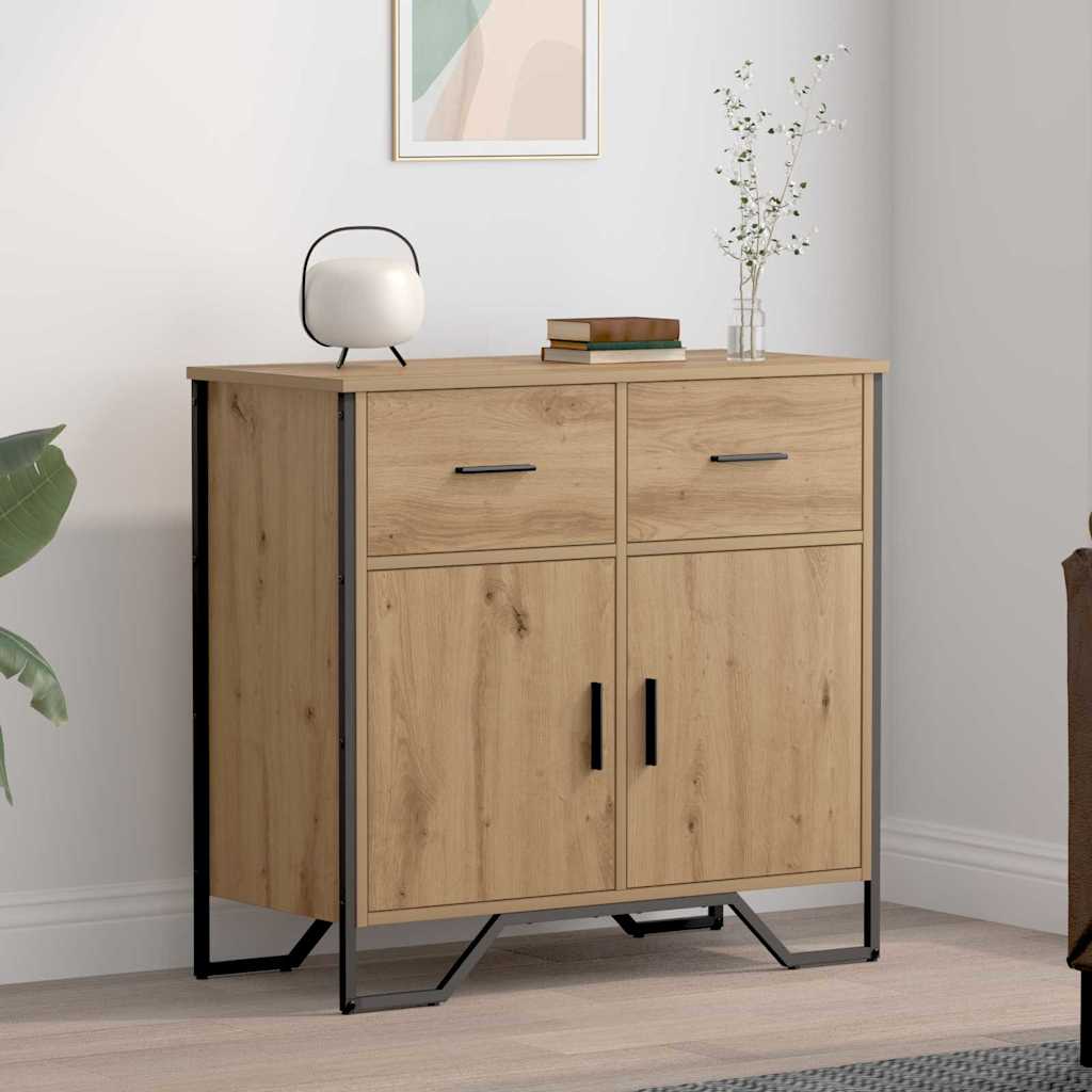 vidaXL Bufet stejar artizanal 79.5 x 35.5 x 74.5 cm Lemn compozit