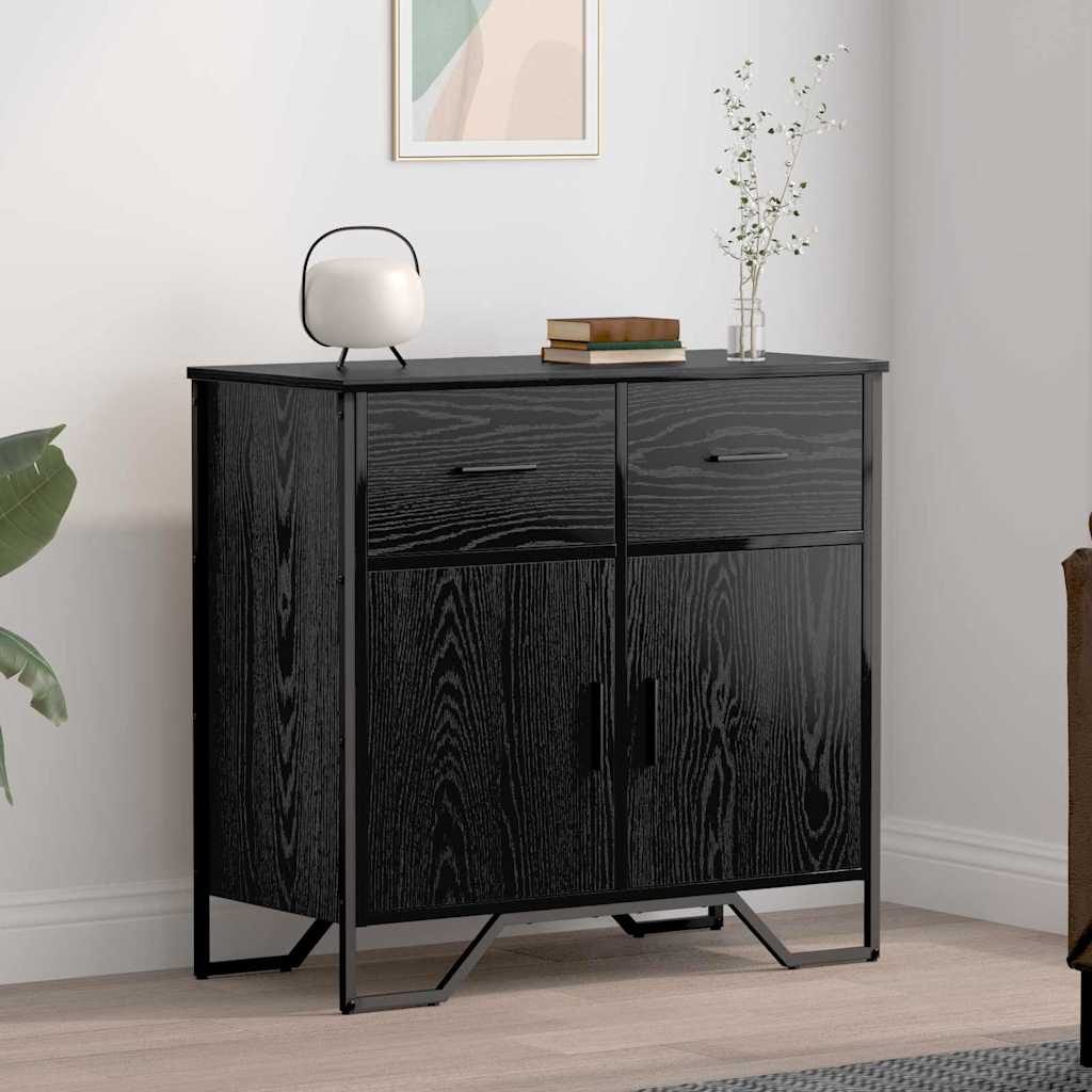 vidaXL Bufet Stejar negru 79.5 x 35.5 x 74.5 cm Lemn compozit