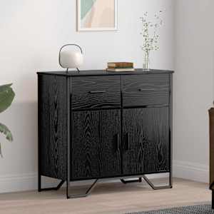 Strani šal s predalom Črna Orehovina 79,5 x 35,5 x 74,5 cm