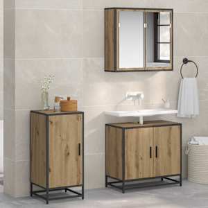 Strani šal Umetni hrast 35,5 x 35 x 76 cm