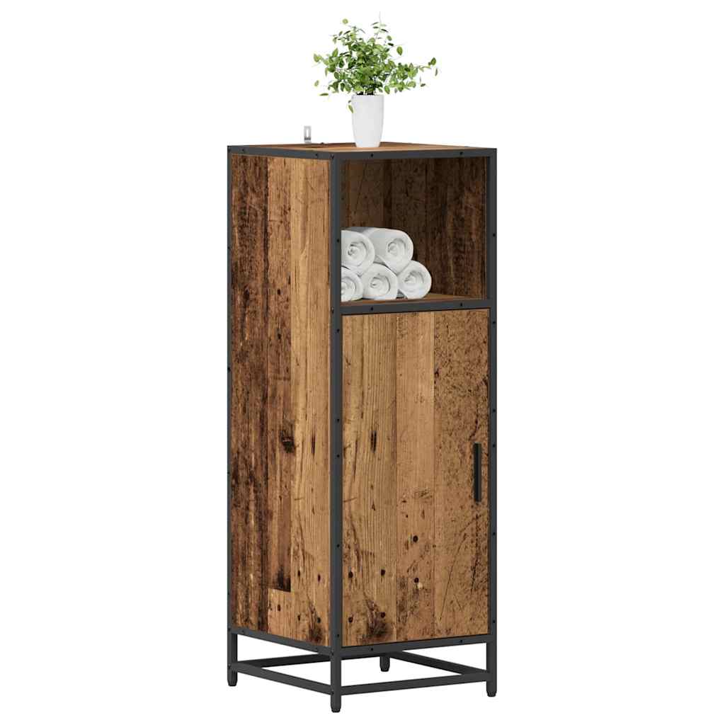 vidaXL Badkamer Kast Oud hout 35 x 37,5 x 100 cm Bewerkt hout
