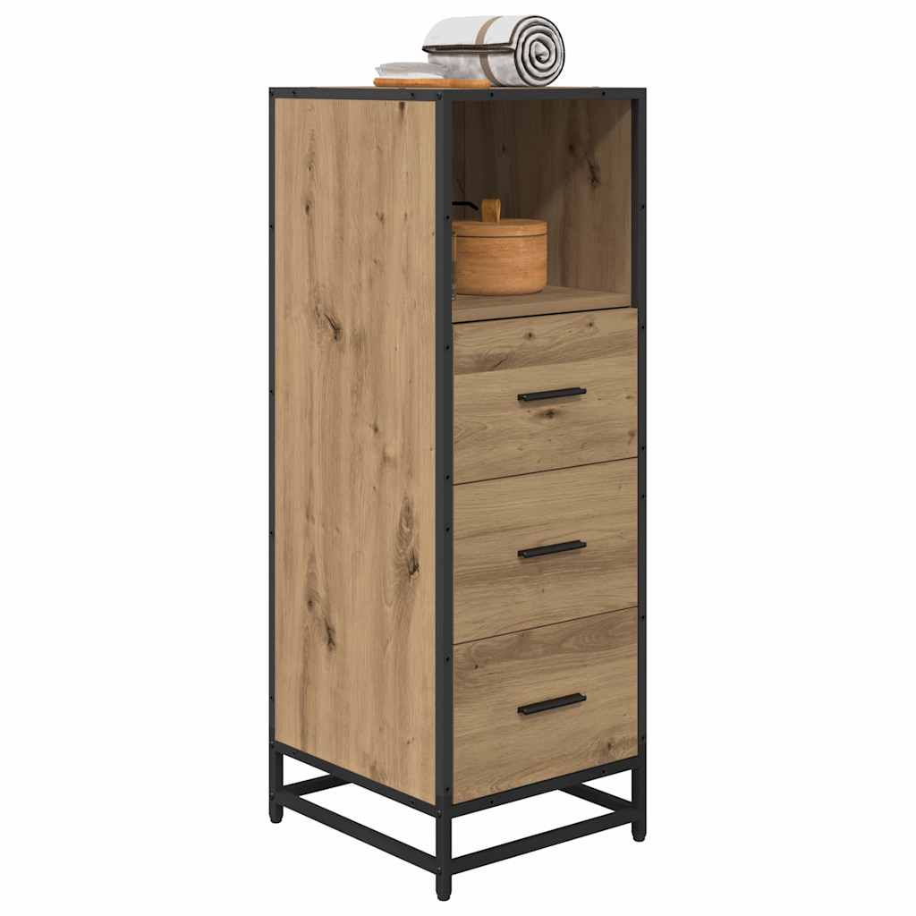 vidaXL Badkamer Kast artisanaal eikenkleurig 35 x 37,5 x 100 cm