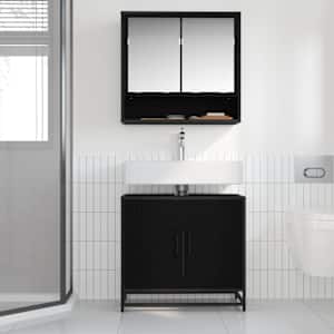 Skříňka pod umyvadlo Černý dub 65 x 33 x 60 cm Kompozitní dřevo - obrázek 4